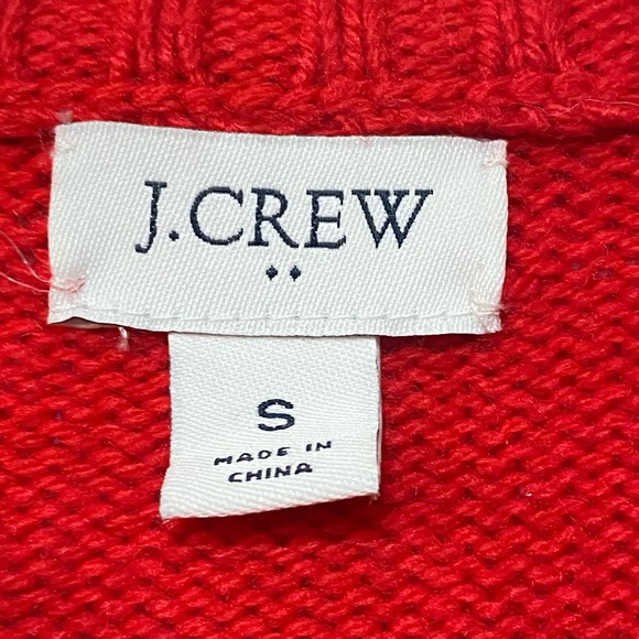 J. Crew Red Cable Knit Lambs Wool Blend Sweater - Picture 5 of 7